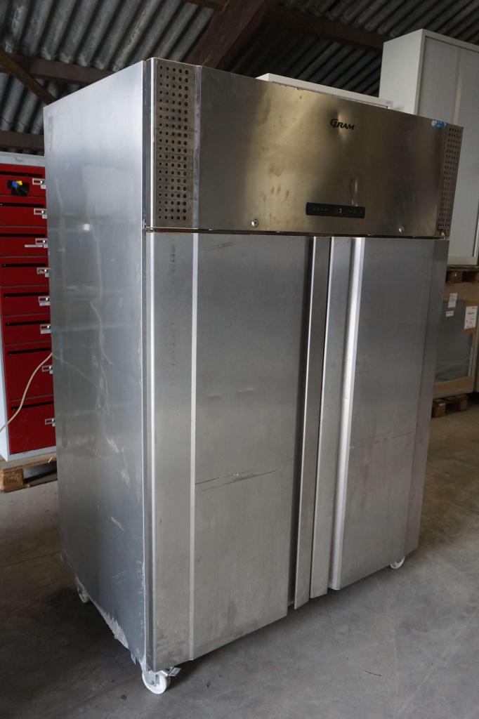Gram Dubbele hoerca koeling rvs koelkast dubbeldeurs, Gebruikt, Niet ingevuld, Koelen en Vriezen, Niet ingevuld