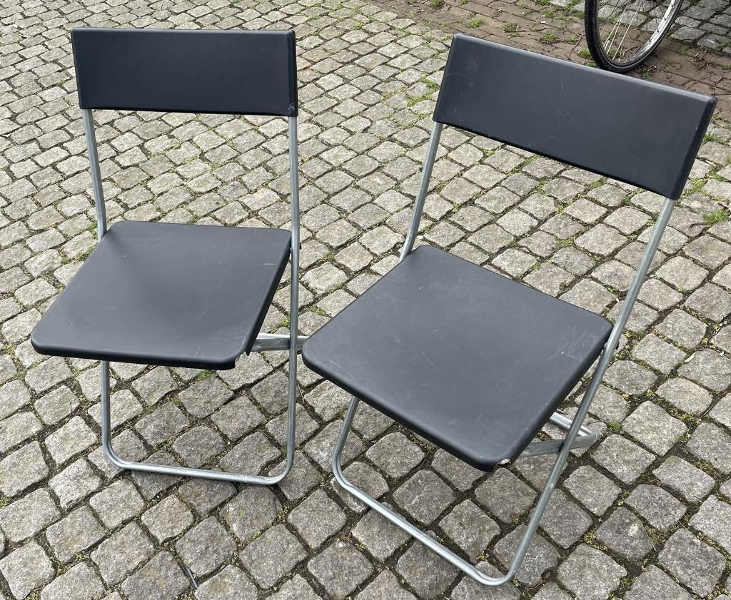 2 IKEA Jeff klapstoelen klapstoeltjes opklapbare stoelen, Ophalen, Gebruikt, Metaal, Inklapbaar