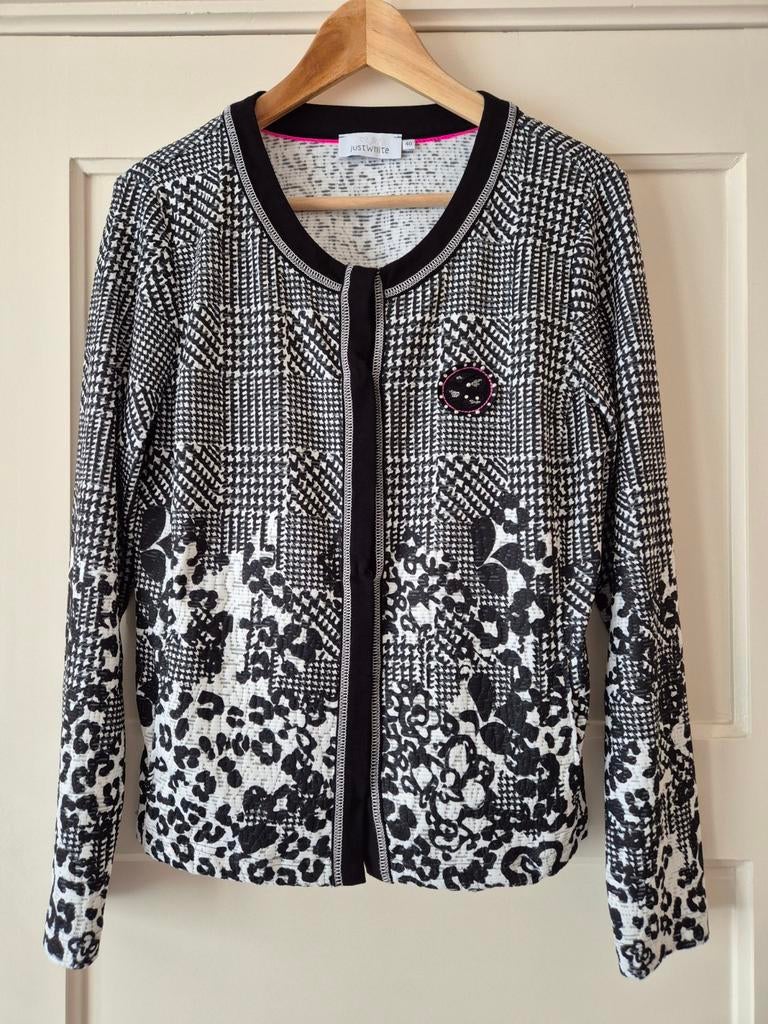 Just White set top met vestje MAAT 40, Kleding | Dames, Ophalen of Verzenden, Zo goed als nieuw, Maat 38/40 (M), Zwart