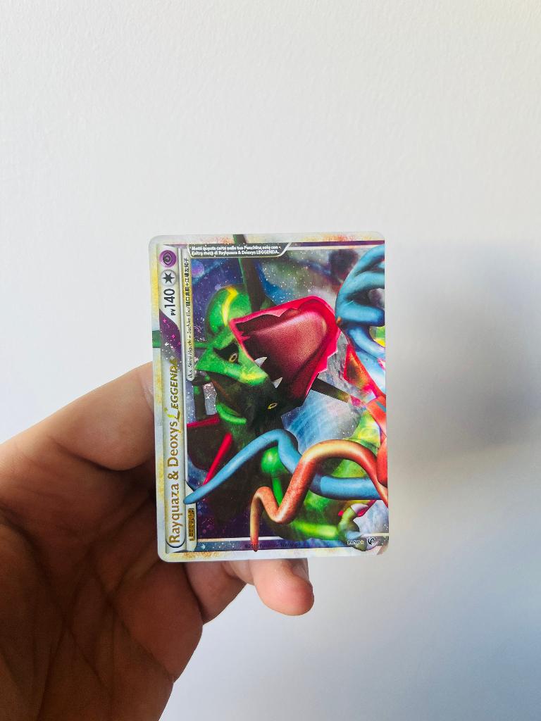 Rayquaza & Deoxys 89/90 Legend Holo HGSS Undaunted Pokémon, Verzenden, Zo goed als nieuw, Losse kaart, Foil