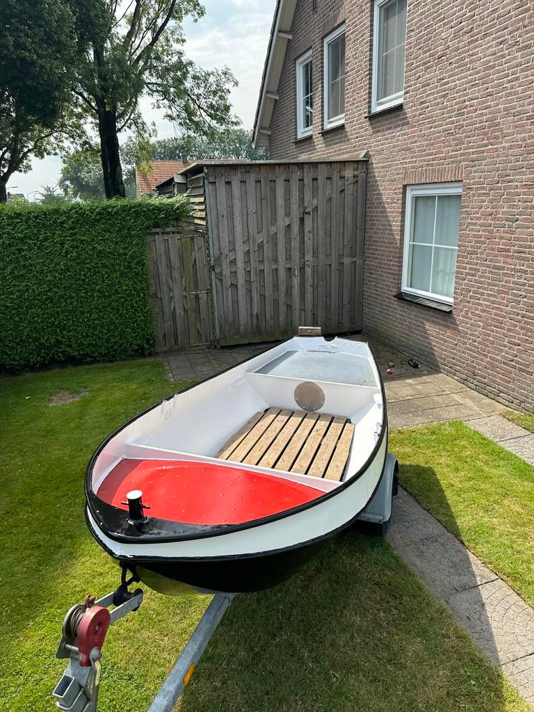 Mooie stalen vlet met yamaha motor en trailer, Watersport en Boten, Ophalen, Overige materialen, Gebruikt, Overige brandstoffen