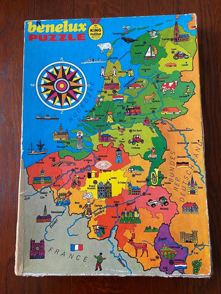 Benelux legpuzzel, Ophalen of Verzenden, Minder dan 500 stukjes, Gebruikt, Legpuzzel