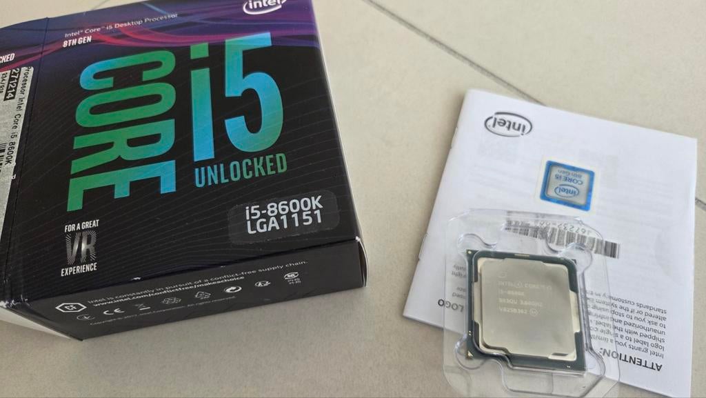 Intel Core i5-8600K Processor, 6-core, LGA1151, Ophalen of Verzenden, Zo goed als nieuw