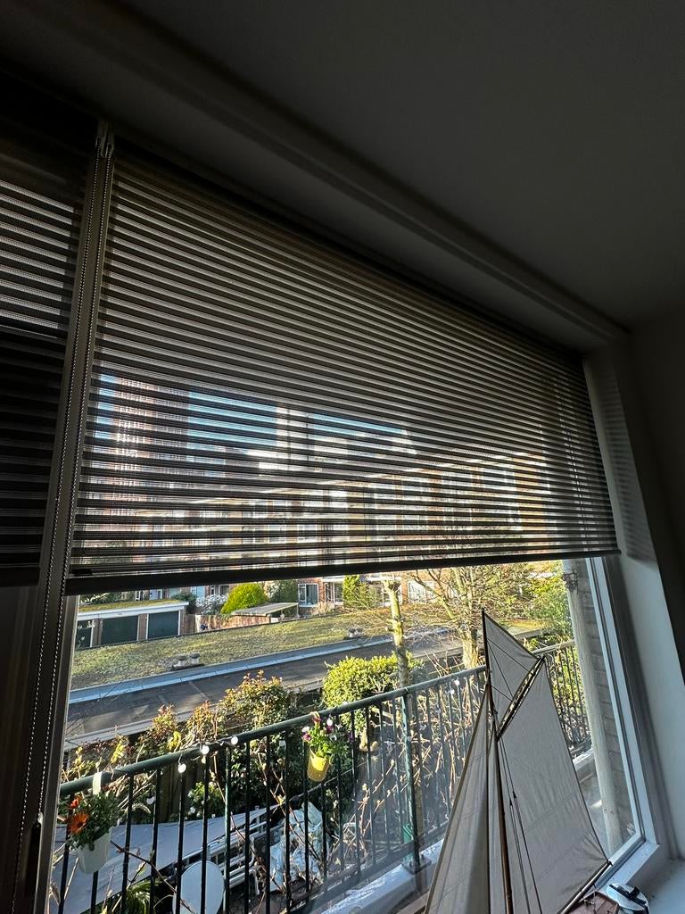 Luxaflex rolgordijnen, Ophalen, Gebruikt, Grijs, 200 cm of meer