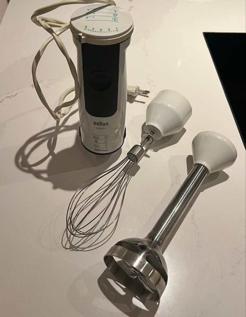 Braun Staafmixer met Garde en Mixer, Ophalen, Gebruikt, 3 snelheden of meer, 2 tot 3 liter