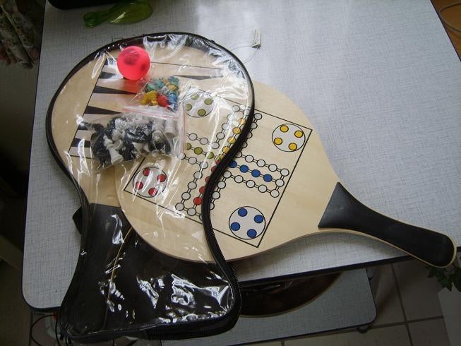 Tennis Setje met spellen bord in verpakking, Ophalen of Verzenden, Zo goed als nieuw