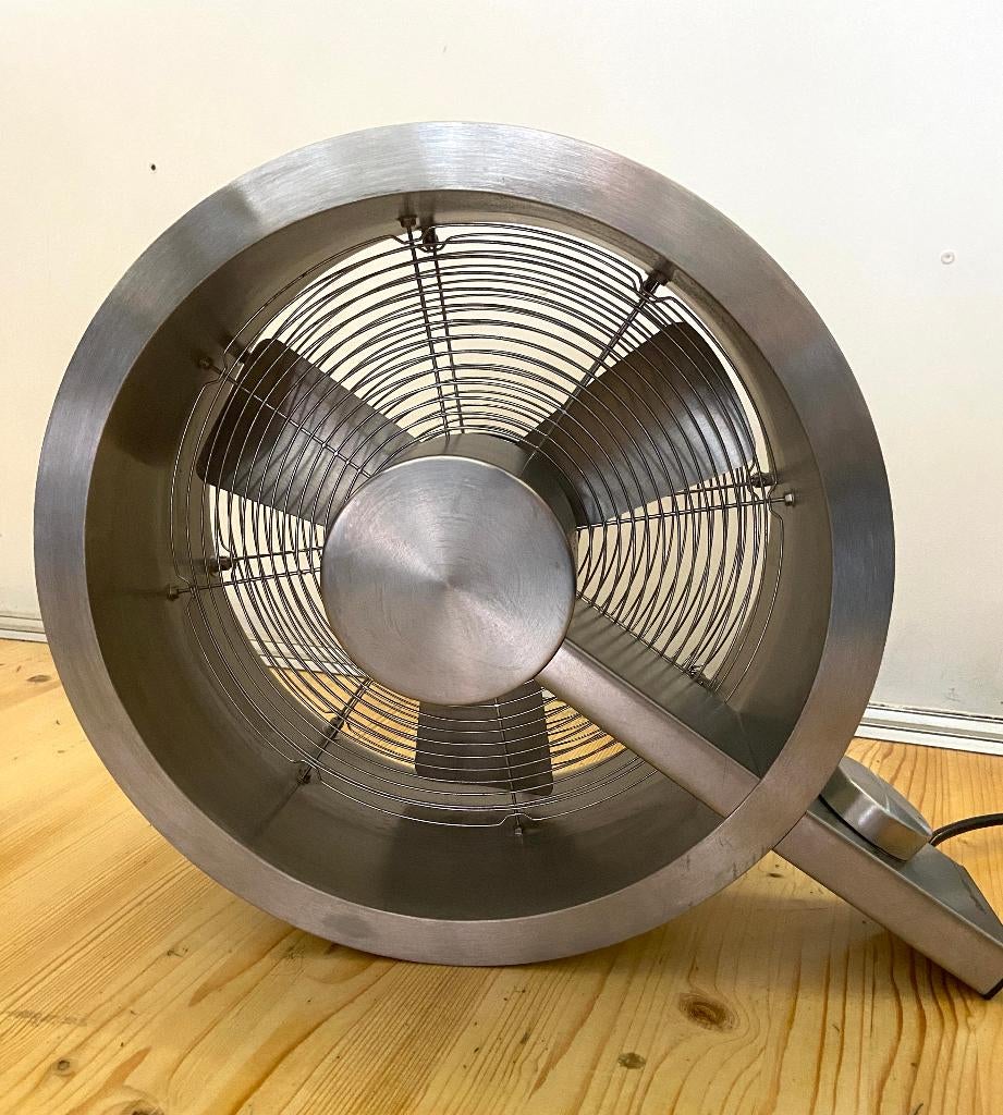 Stadler Form 'Q' RVS Ventilator - Designklassieker, Ophalen of Verzenden, Gebruikt, Tafelventilator