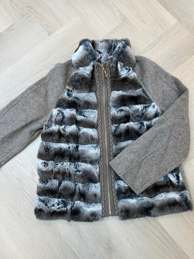 Bontjas chinchilla, Ophalen of Verzenden, Nieuw, Maat 48/50 (M), Bruin