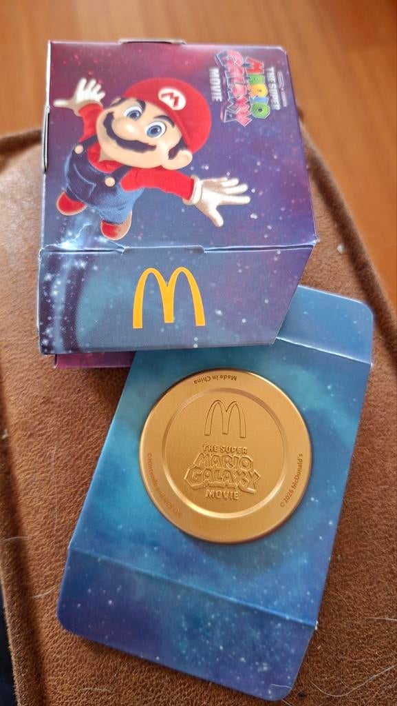 Super Mario Galaxy Movie McDonald's munt, Ophalen of Verzenden