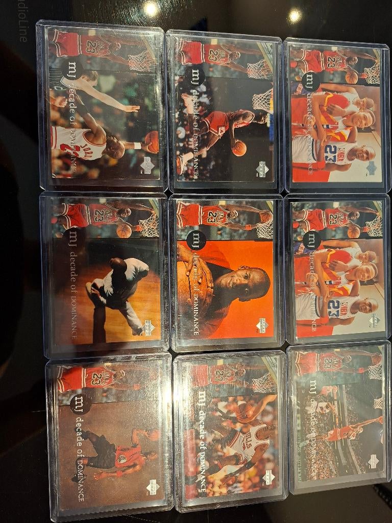 Michael Jordan Upper Deck Basketball cards 9x, Verzenden, Zo goed als nieuw, Buitenlandse clubs, Poster, Plaatje of Sticker