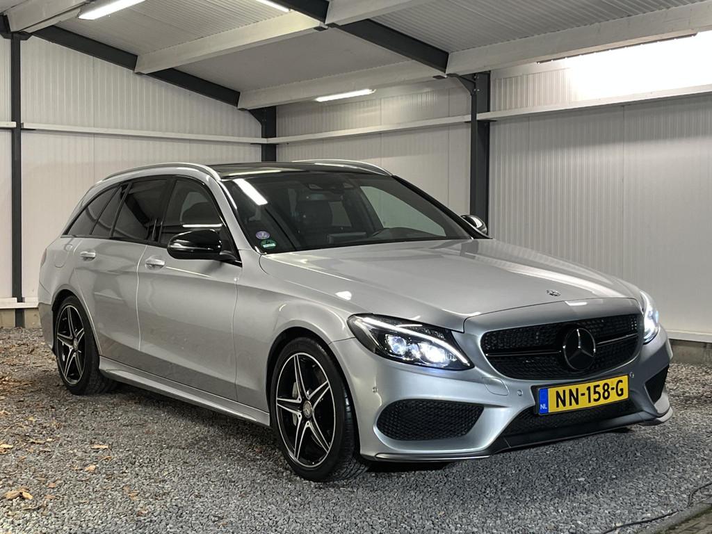 Mercedes-Benz C43 AMG Estate 450 4MATIC 368PK 5-2015 LED PAN, Auto's, Mercedes-Benz, 367 pk, 2996 cc, Leder, Vierwielaandrijving