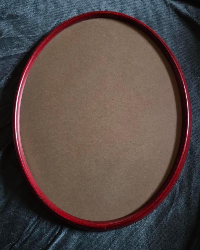 Ovale fotolijst bruin (32x26 cm), Audio, Tv en Foto, Fotografie | Fotolijsten, Zo goed als nieuw, Ophalen of Verzenden