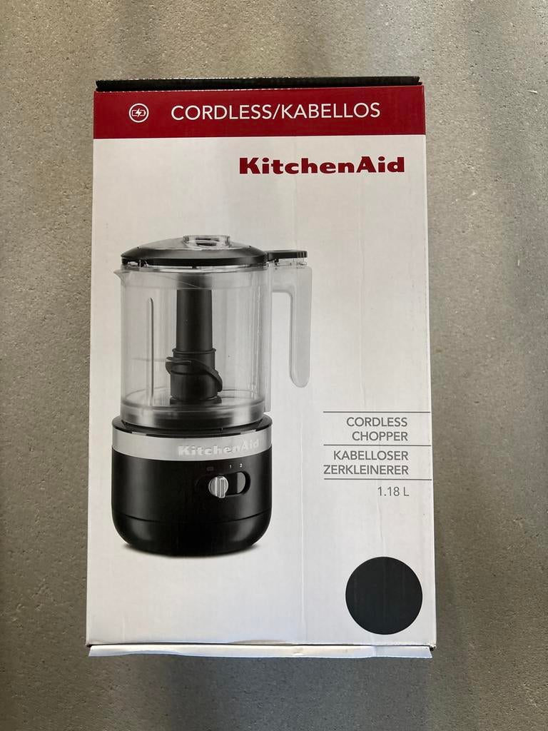 KitchenAid draadloze hakmolen 1.18L, -, 1 tot 2 liter, -, 2 snelheden