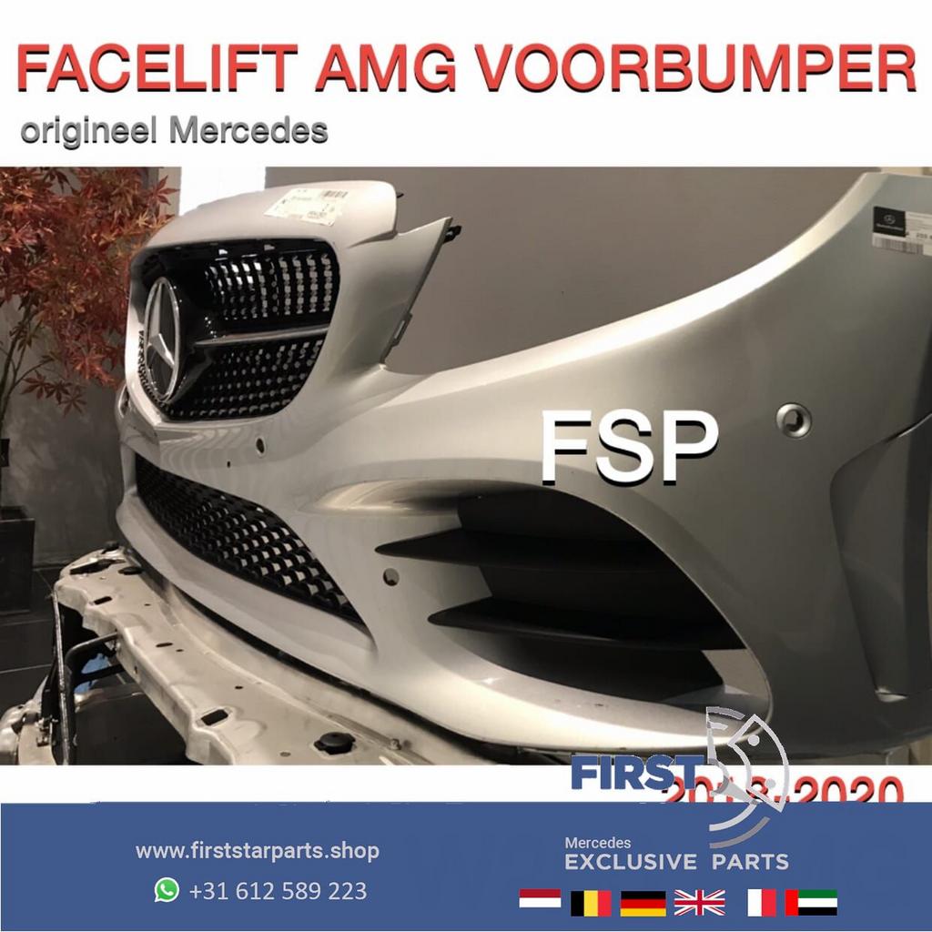 W205 C205 43 AMG BUMPER COMPLEET Mercedes C Klasse 43 ORIGIN, Gebruikt, -, Voor, Ophalen of Verzenden