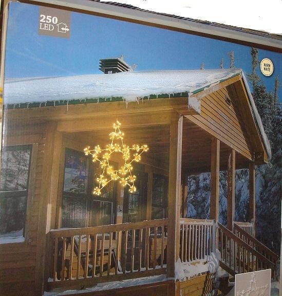 Kerstverlichting Kerstster 250 Led lampjes warm wit 60 cm, Ophalen, Nieuw