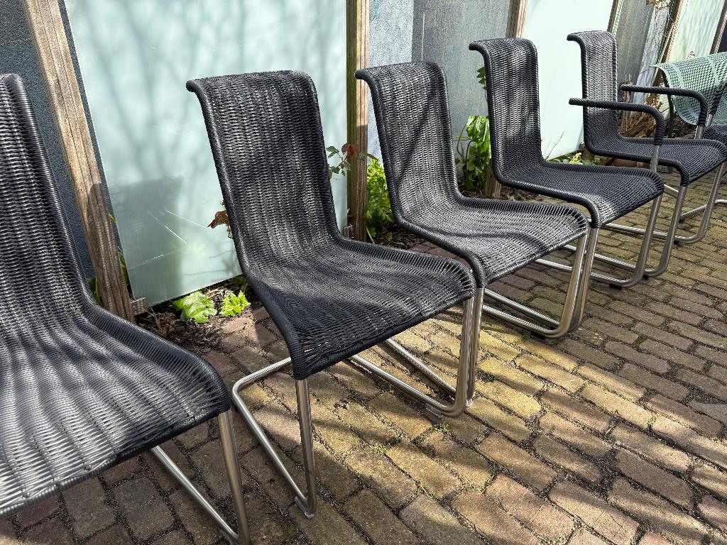 6x Tecta B20 stoelen en 2x D20 mooie staat, Huis en Inrichting, Stoelen, Ophalen, Zo goed als nieuw, Metaal, Vijf, Zes of meer stoelen