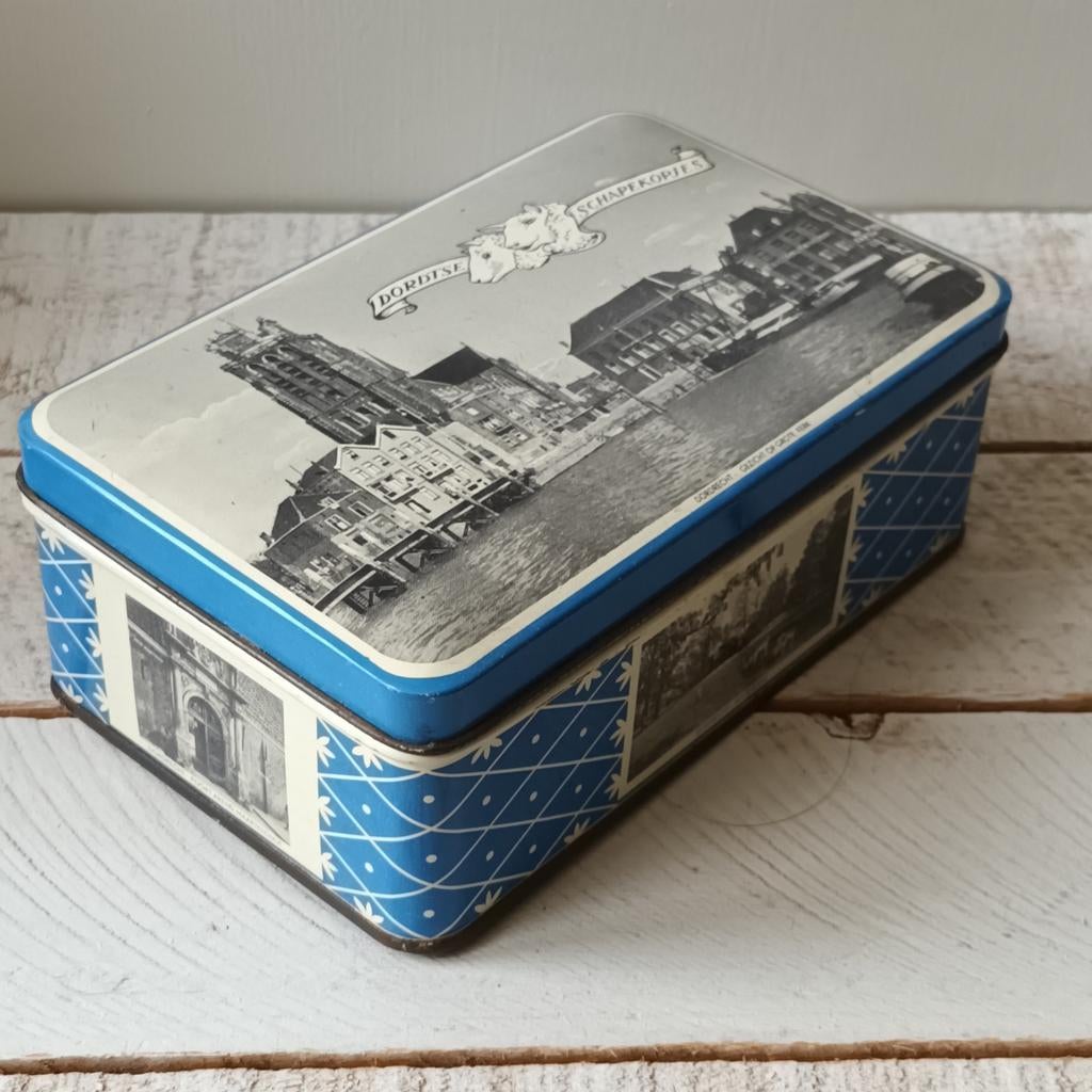 Antiek blik Dordtse Schapekopjes, Ophalen of Verzenden, Gebruikt, Overige