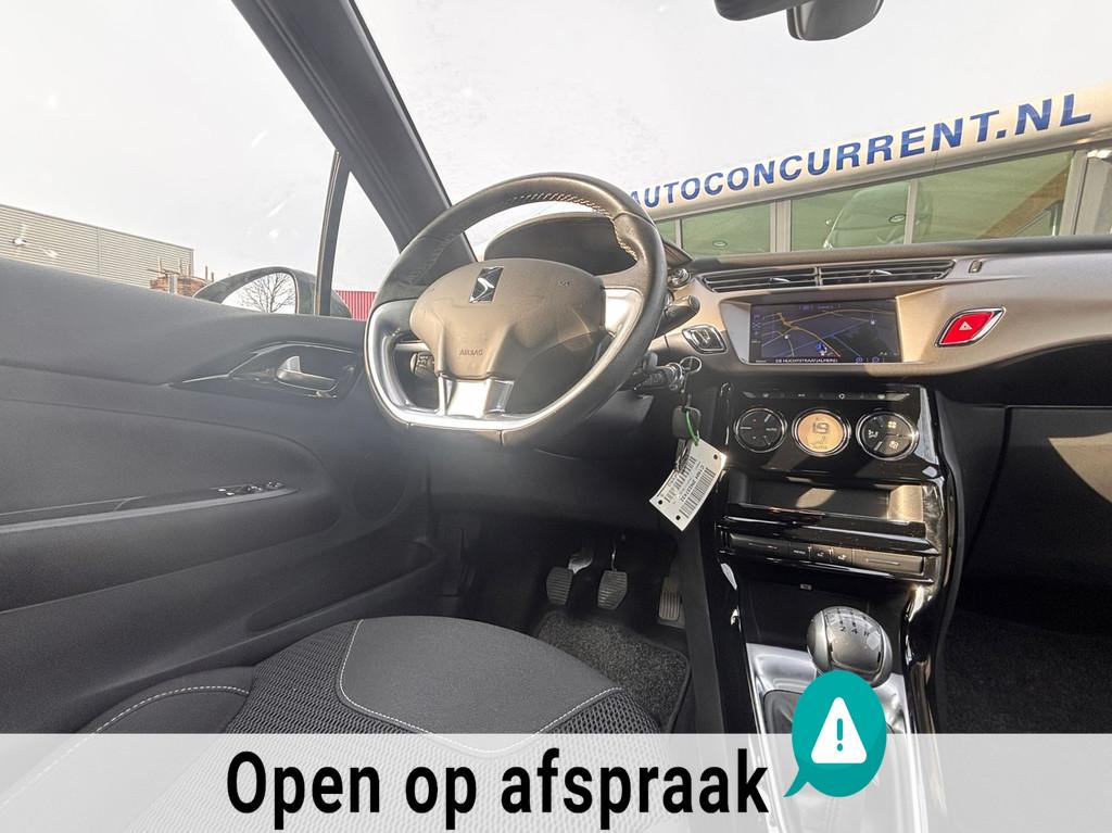DS 3 1.2 PureTech So Chic, Nwe. APK, PDC, Climate, Navi Inru, Voorwielaandrijving, 1199 cc, 82 pk, 23 km/l