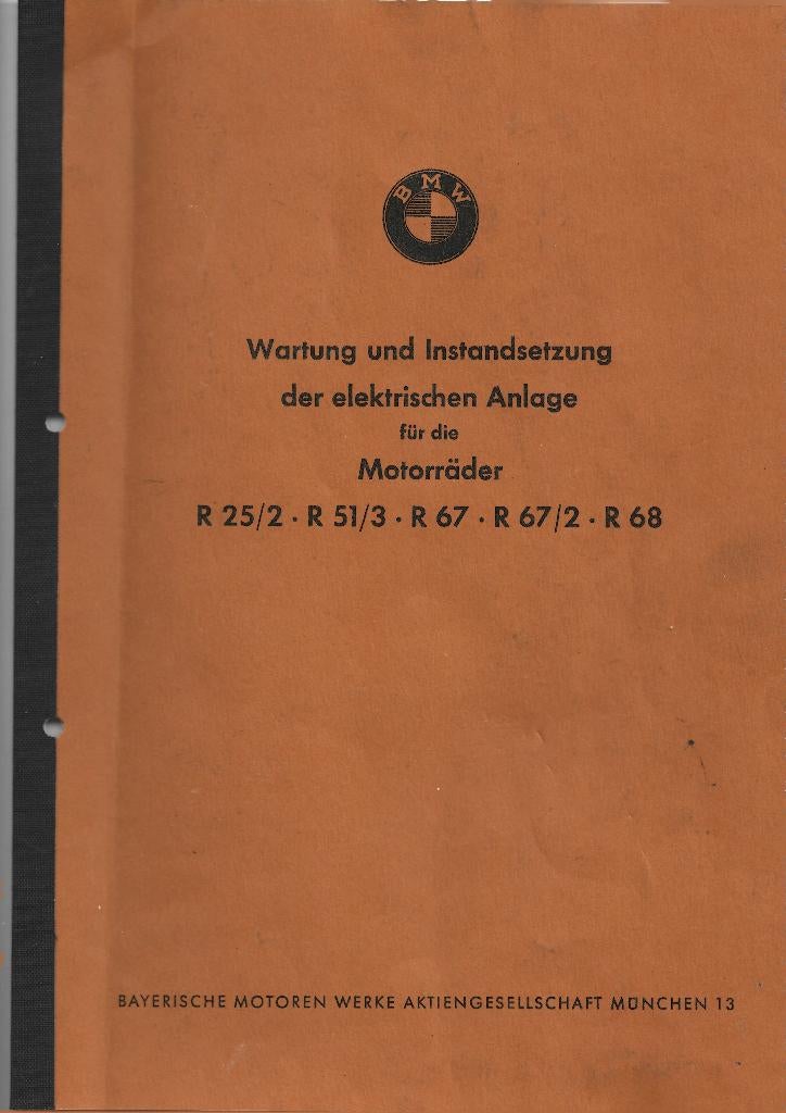 BMW R25 R51 R67 R68 electra onderhoud motor, Ophalen of Verzenden, BMW