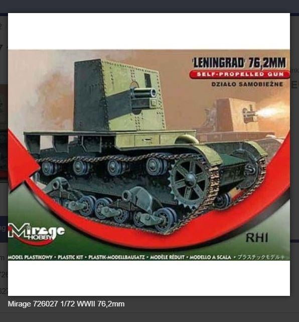 Bouwpakket Mirage-Hobby Mirage 726027 1/72 WWII 76,2mm 'LEN, Tank, Italeri, 1:32 tot 1:50, Nieuw
