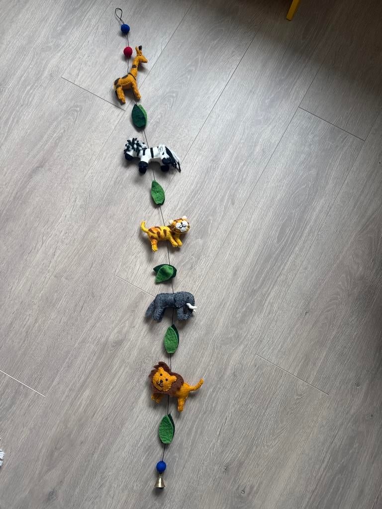 Vilten Slinger Kinderkamer - Safari Dieren, Ophalen of Verzenden, Zo goed als nieuw, Wanddecoratie