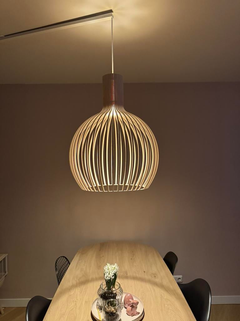 Secto Design Octo 4240 hanglamp Ø54 naturel berk, Ophalen, Gebruikt, Deaign, Minder dan 50 cm