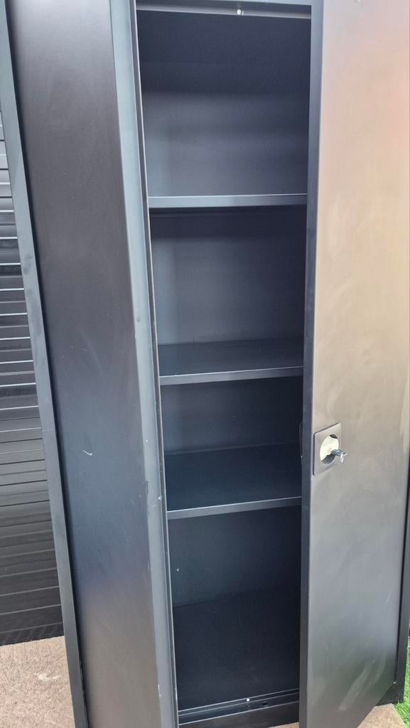 Manutan Metalen archiefkast zwart .., Ophalen of Verzenden, 25 tot 50 cm