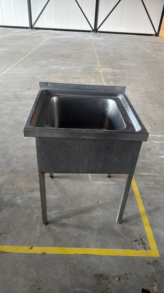 Wasbak rvs, Ophalen, Zo goed als nieuw, Rond, Metaal