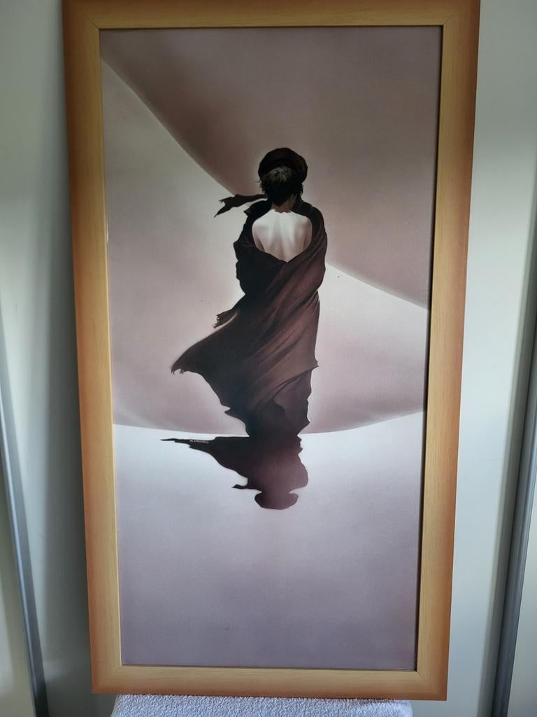 SCHILDERIJ WOESTIJN., Ophalen, Hout, 50 tot 75 cm, 75 cm of meer