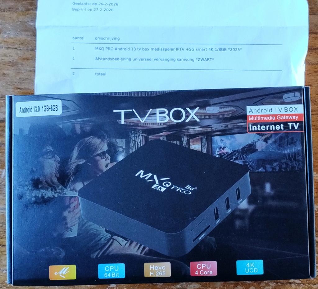 MXQ PRO Android 13 tv/mediabox IPTV +5G, Ophalen of Verzenden, Nieuw, HDMI, Minder dan 500 GB