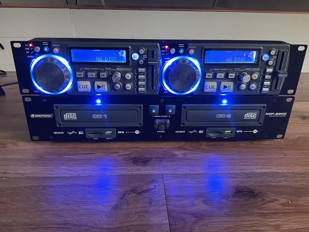 Omnitronic XDP-2800 Dual CD/USB/SD Player, Ophalen, Zo goed als nieuw, Overige merken