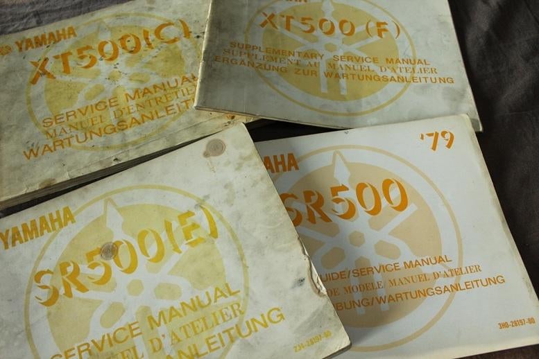 Yamaha XT500 C SR500 1976 - 1978 motorcycle service manuals, Ophalen of Verzenden, Yamaha