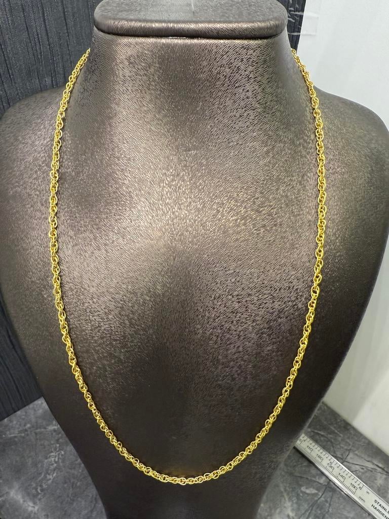 Prachtige 18 karaats gouden ROPE ketting, Ophalen of Verzenden, Goud