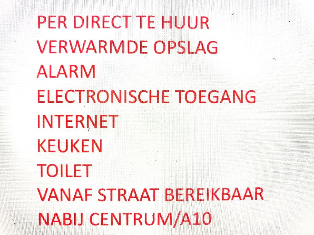 PER DIRECT TE HUUR 50m2 OPSLAG NABIJ CENTRUM/RING AMSTERDAM, Diversen, Ophalen of Verzenden