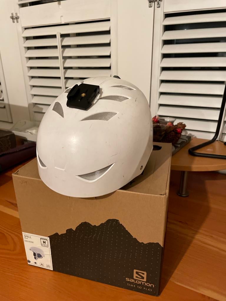 Skihelm wit salomon maat M 56-59 cm izgs, Overige typen, Zo goed als nieuw, Minder dan 100 cm, Salomon