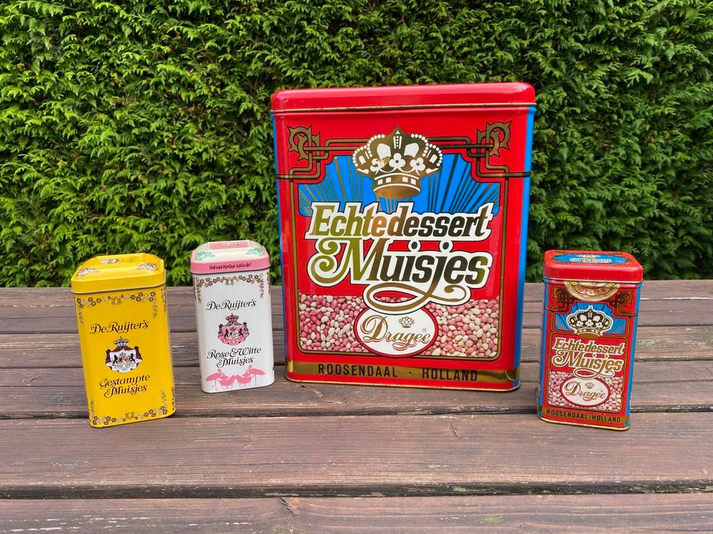 Blikken muisjes en gestampte muisjes anijsblokjes, Ophalen of Verzenden, Gebruikt, Overige