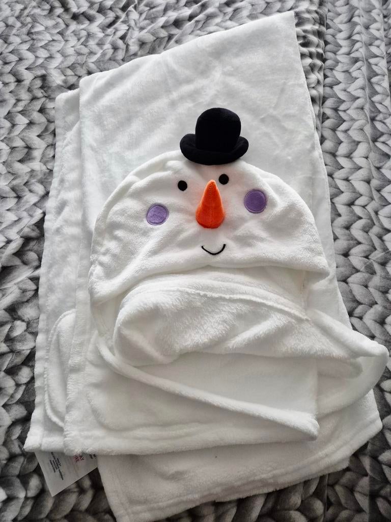 Hema Sneeuwpop Fleece Deken met Capuchon - Superzacht!, Ophalen of Verzenden, Nieuw, 100 cm of meer, Deken