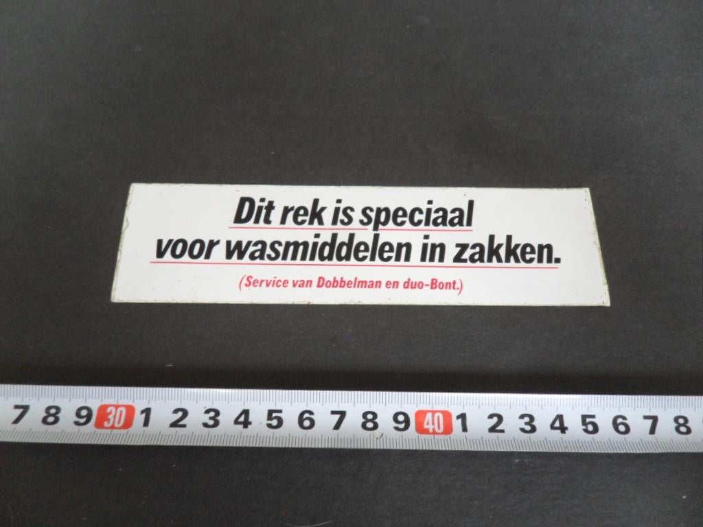 sticker Wasmiddelen in zakken Dobbelman Duo-Bont, Ophalen, Zo goed als nieuw
