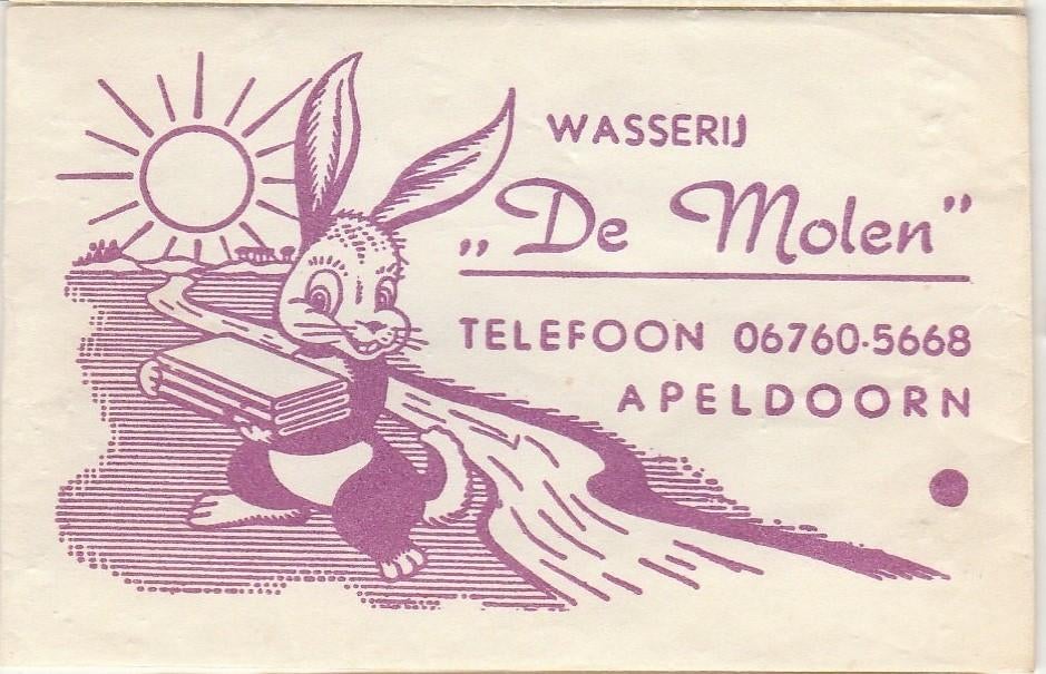 wasserij De molen Apeldoorn - konijn, Ophalen of Verzenden