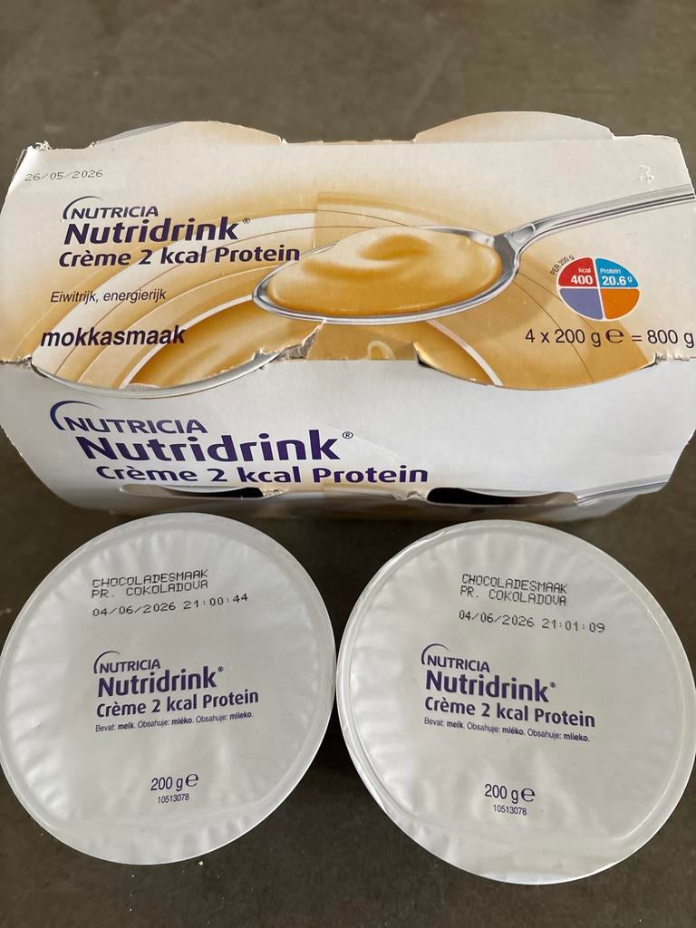 Nutridrink Creme 2 kcal Protein (Mokka en Chocolade), Ophalen of Verzenden