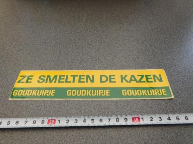 sticker GOUDKUIPJE Ze smelten de kazen, Ophalen, Zo goed als nieuw
