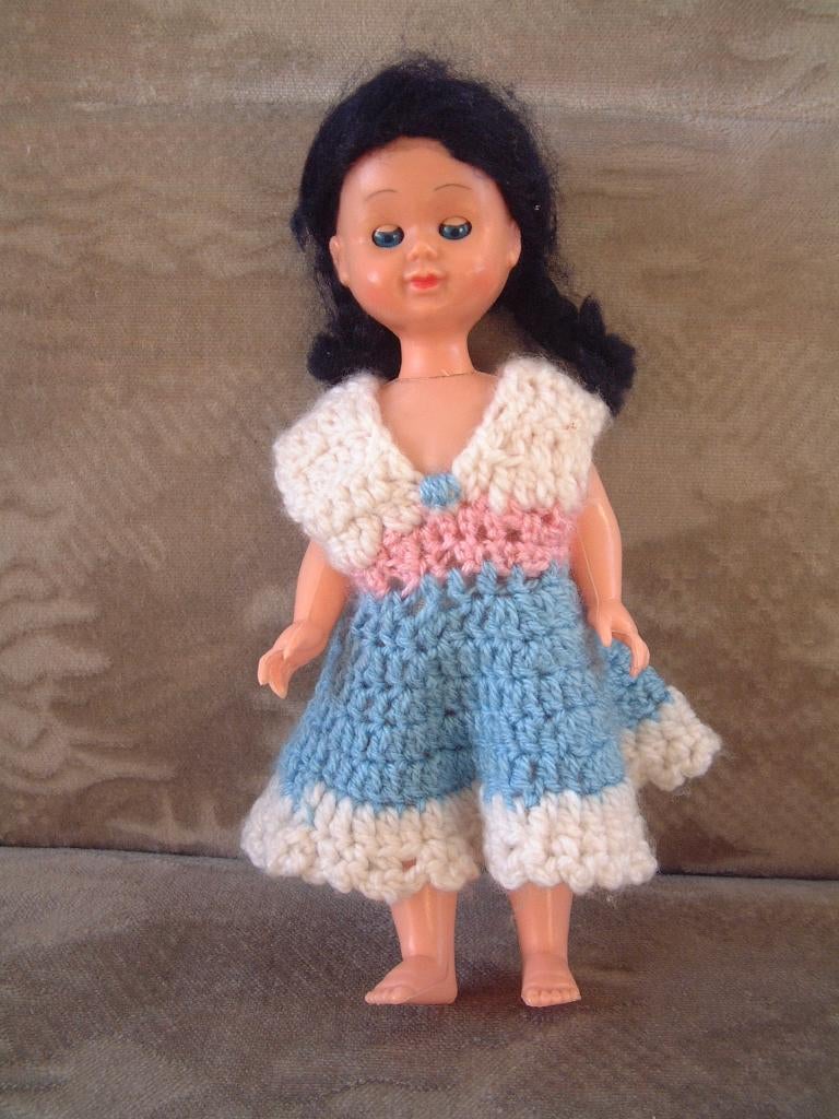 oude pop CS made in Italy slaapoogjes nr 6., Verzamelen, Poppen, Ophalen of Verzenden, Gebruikt, Pop