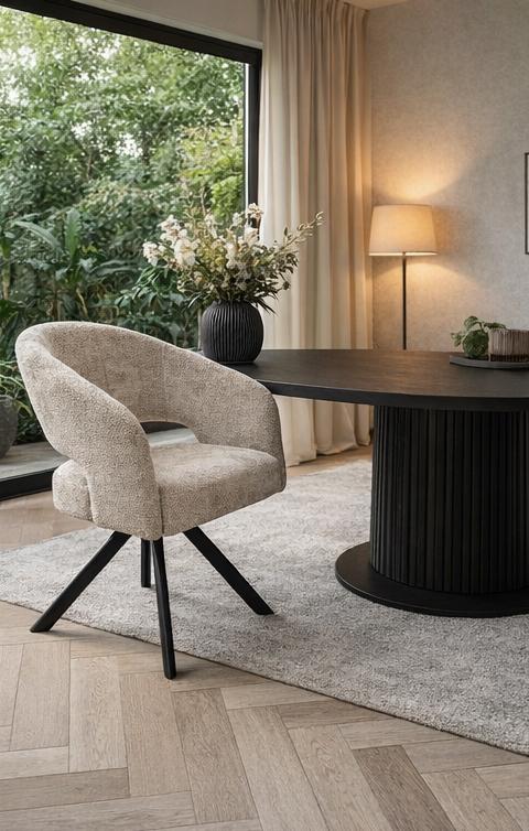 Eetkamerstoelen Taupe Draaibaar 8 Stoelen NIEUW‼️, Overige kleuren, Nieuw, Ophalen of Verzenden, Stof