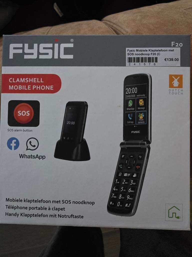 Fysic F20 Klaptelefoon met SOS, Nieuw, Inklapmodel, Ophalen of Verzenden, Minder dan 3 megapixel