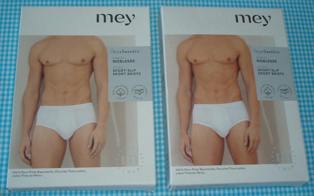 MEY Noblesse herenslip sport-slip WIT 2 stuks NIEUW, Ophalen of Verzenden, Wit, Slip