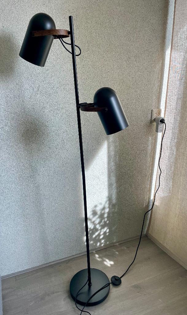 Light & Living Wester Vloerlamp - Mat Zwart - retro, Retro industrieel, Ophalen of Verzenden, Zo goed als nieuw, Metaal