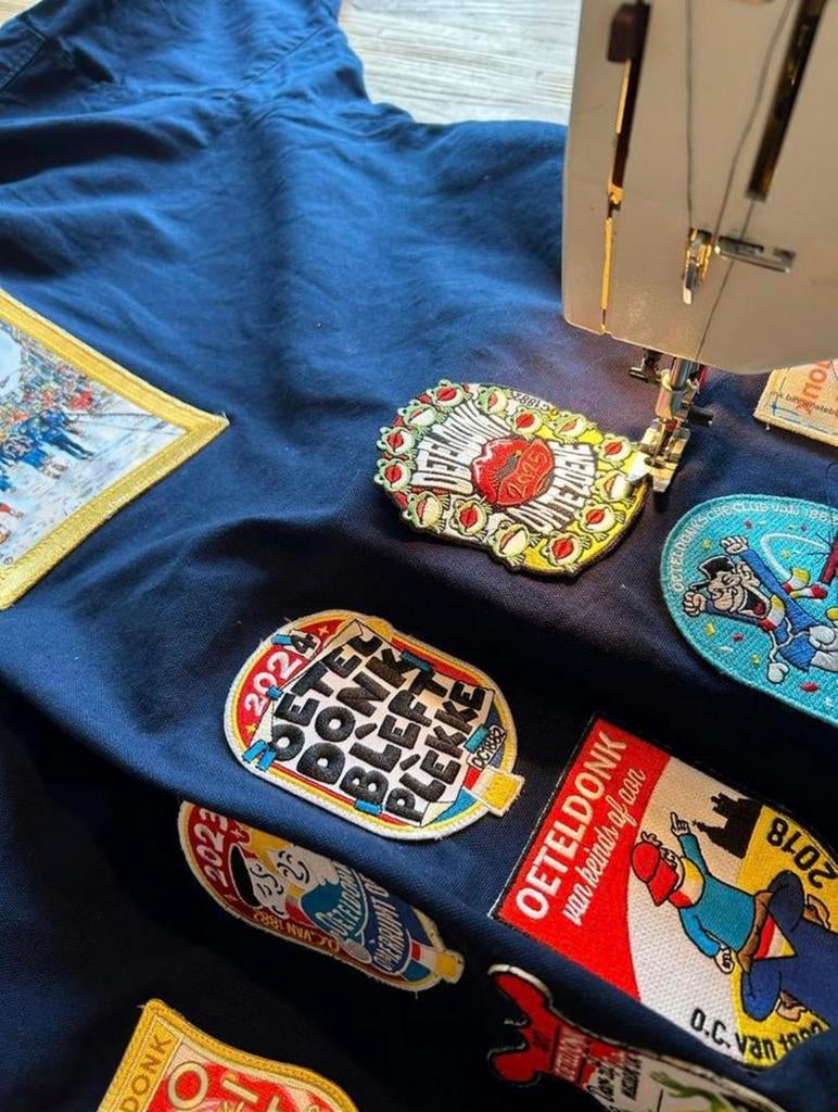 Oeteldonk emblemen naaien – €4,50 per stuk, Ophalen