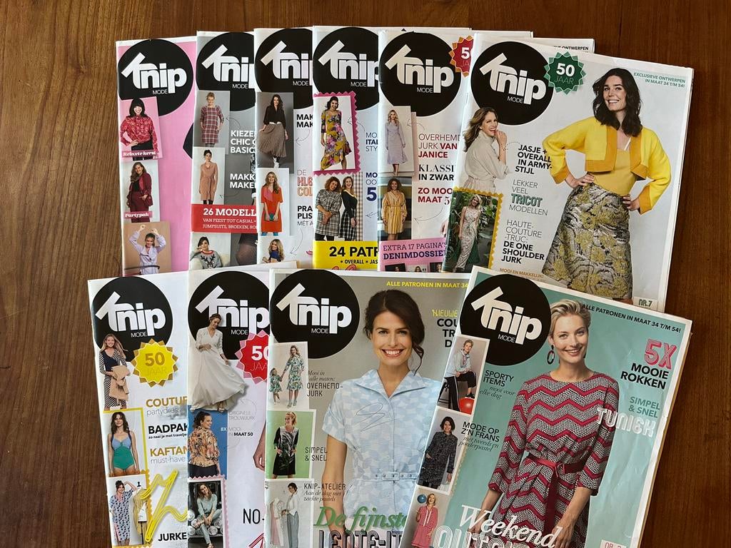 Knip Modebladen 2019 - 10 stuks, Hobby en Vrije tijd, Kledingpatronen, Overige typen, Vrouw, Ophalen of Verzenden, Zo goed als nieuw