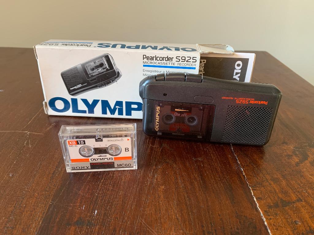 recorder met micro cassettes Olympus Pearcorder S925 werkt, Ophalen of Verzenden, Gebruikt, Audio