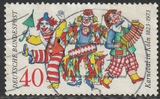 BRD 1972 748 Carnaval, Gest, Ophalen of Verzenden, BRD, Gestempeld